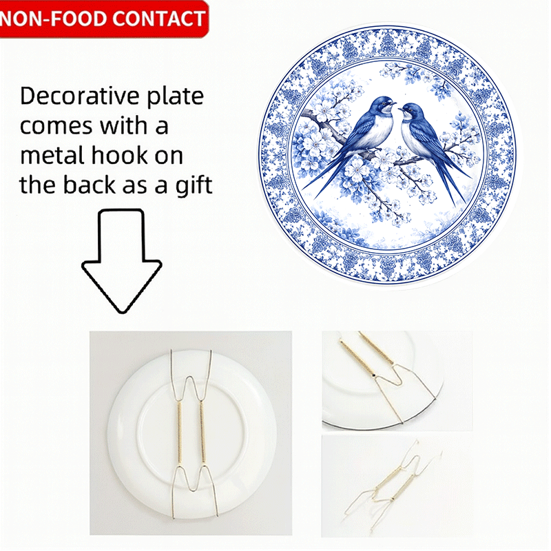 Decorative Plate with Blue-and - огляд і ціна Home Cooking Recipes